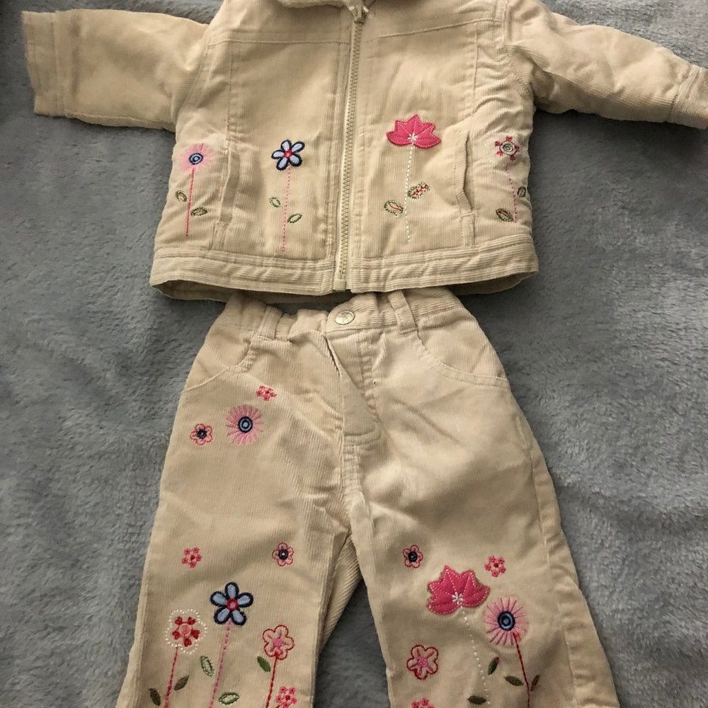B.T. Kids 2 Pc 3-6  Months Corduroy Jacket w/Pants